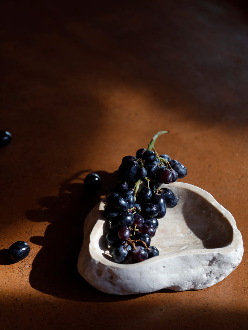 Erosi Dish - sculptural stone dish, styling by TheEND