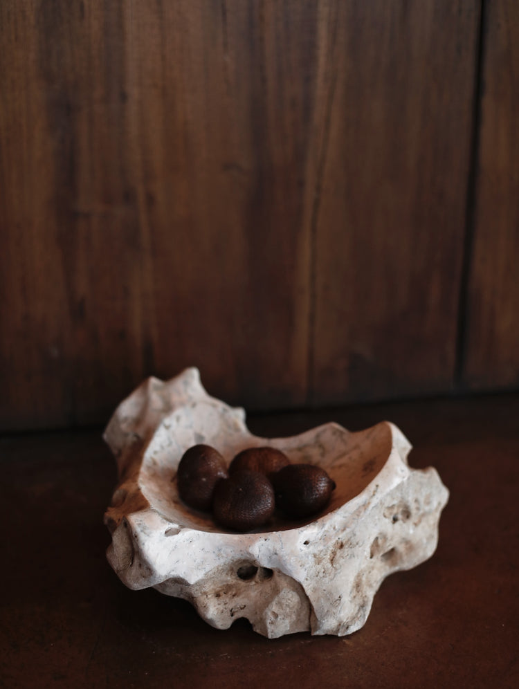 Erosi Bowl - carved stone bowl, styling by TheEND