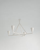 Area Hanging Light, front view, sculptural resin pendant