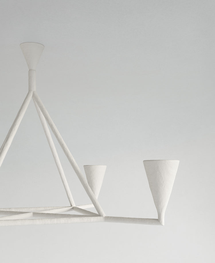 Area Hanging Light, close-up of textured plaster surface