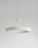 Aura Single Hanging Light, full-length view, sculptural resin pendant