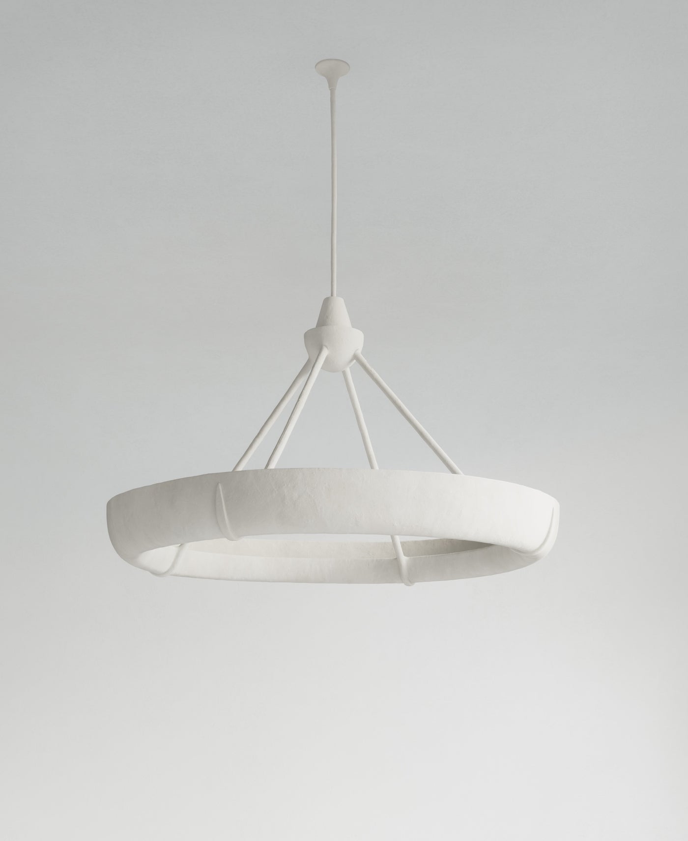 Aura Single Hanging Light, full-length view, sculptural resin pendant