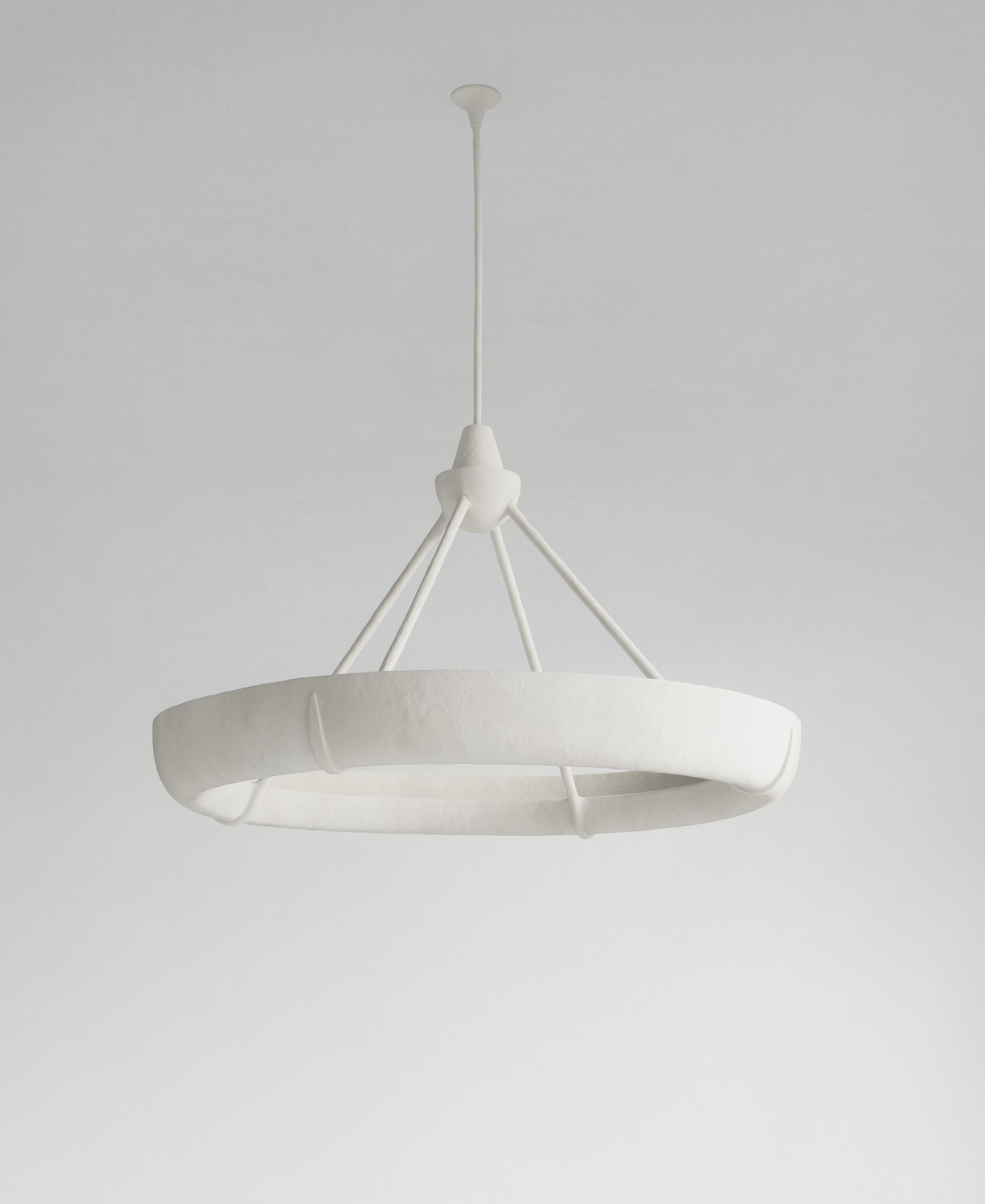 Aura Single Hanging Light, full-length view, sculptural resin pendant