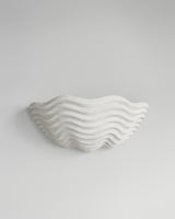 Clam Sconce, front view, sculptural resin wall sconce