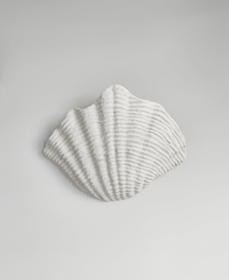 Cove Sconce, front view, sculptural resin wall sconce