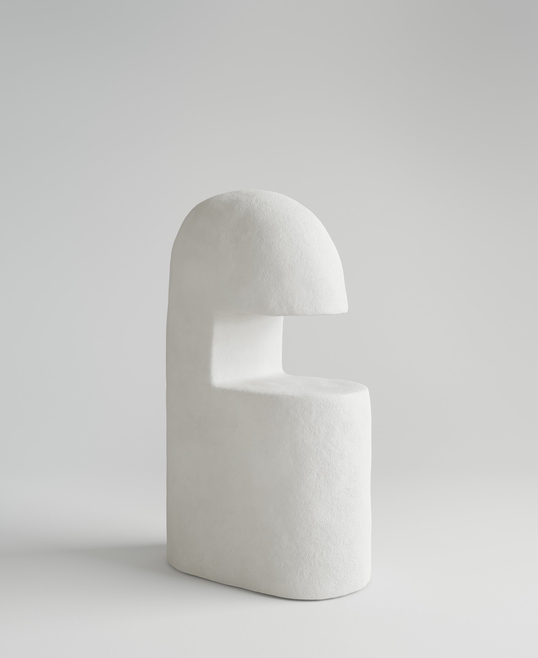 Dune Lamp large, front product view, sculptural resin table lamp