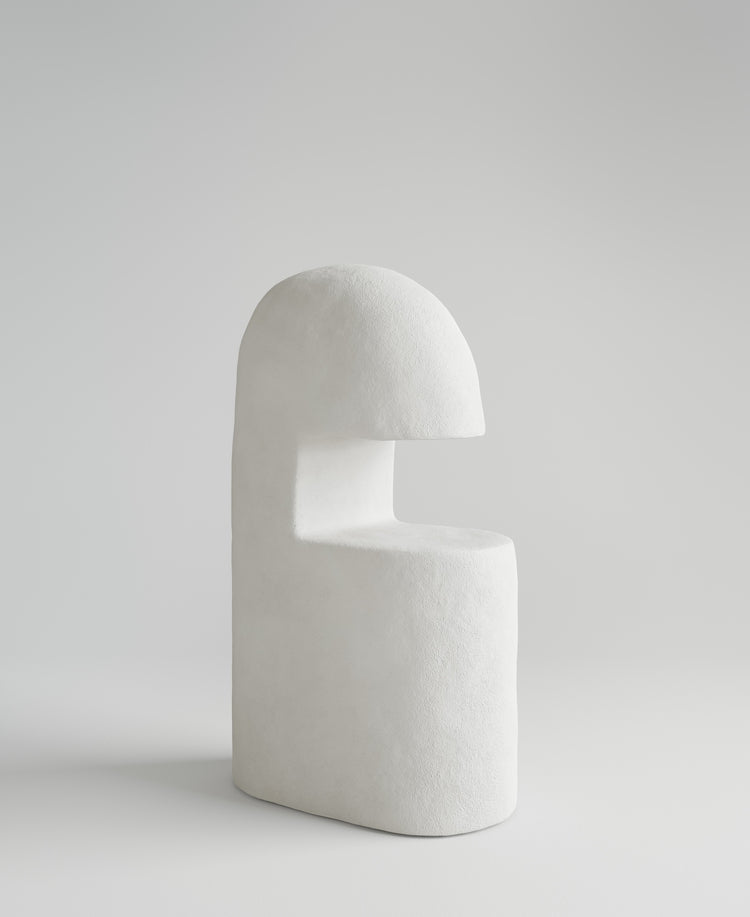 Dune Lamp large, front product view, sculptural resin table lamp