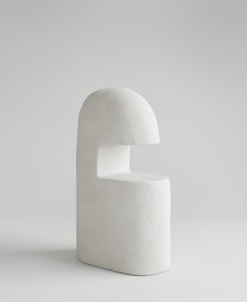 Dune Lamp large, front product view, sculptural resin table lamp