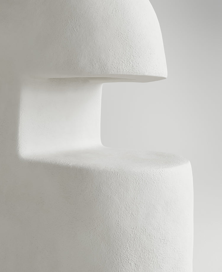 Dune Lamp large, close-up of carved resin base detail