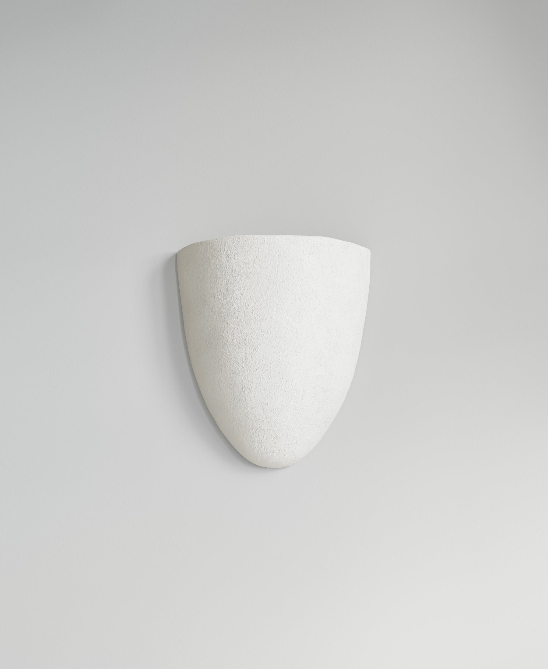 Elce Sconce, front view, sculptural resin wall sconce