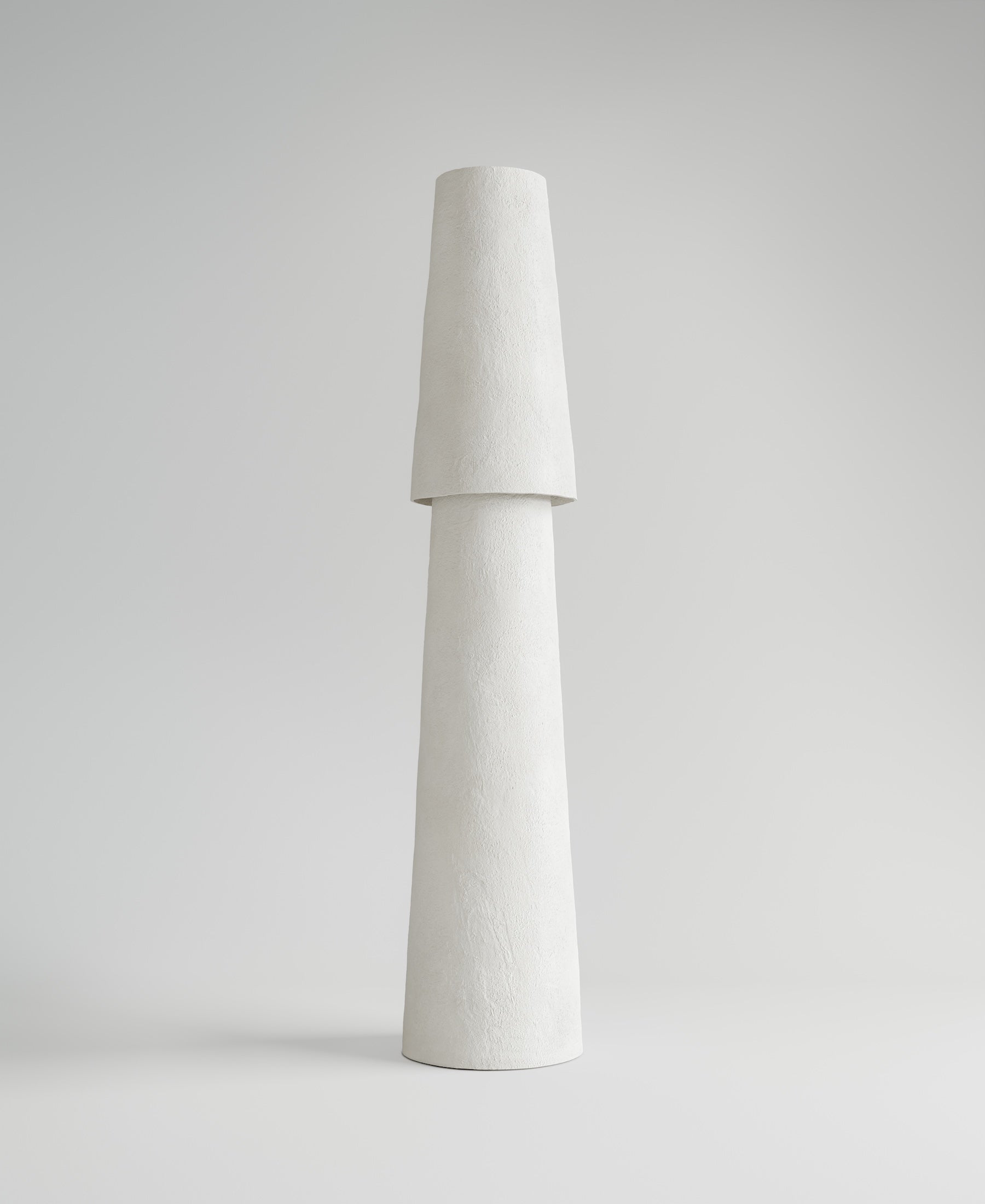 Joshua Standing Lamp, front product view, sculptural resin floor lamp