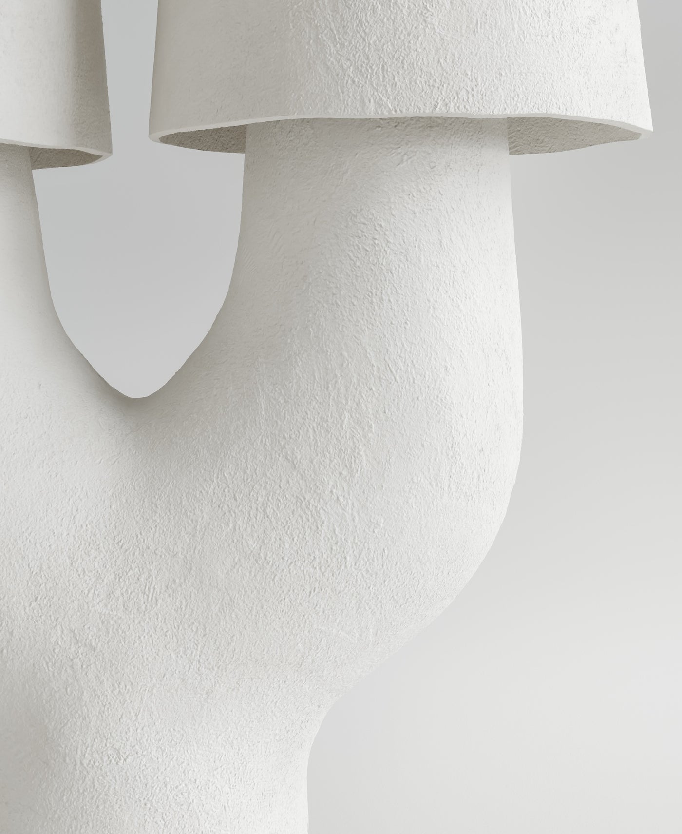 Joshua Double Lamp, close-up of textured resin surface