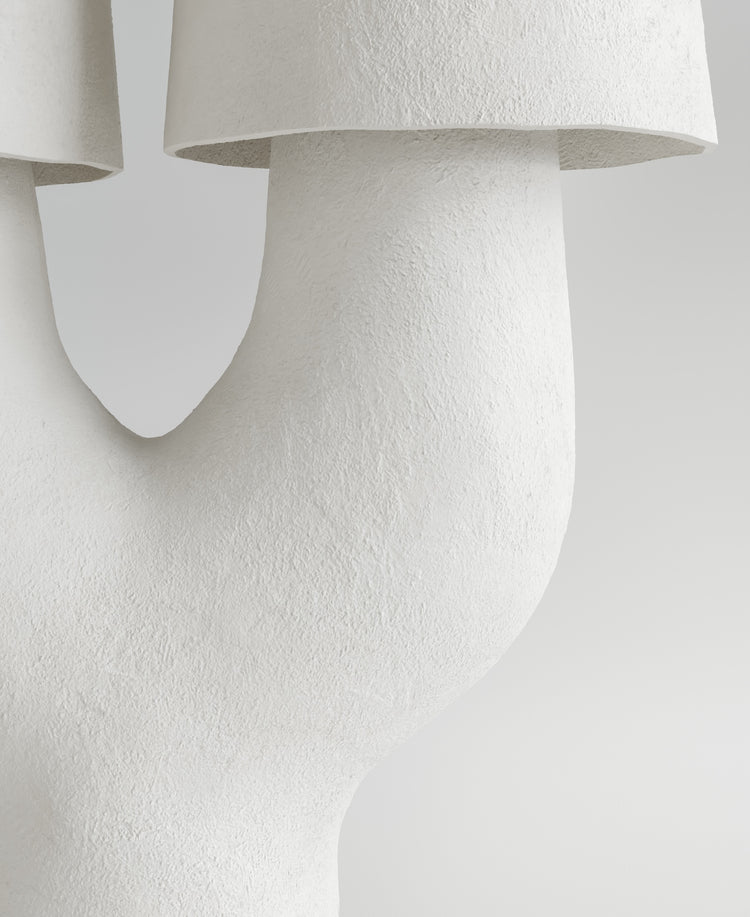 Joshua Double Lamp, close-up of textured resin surface