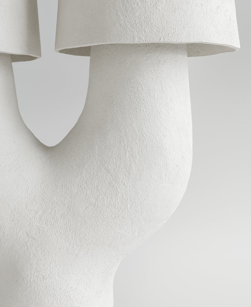 Joshua Double Lamp, close-up of textured resin surface