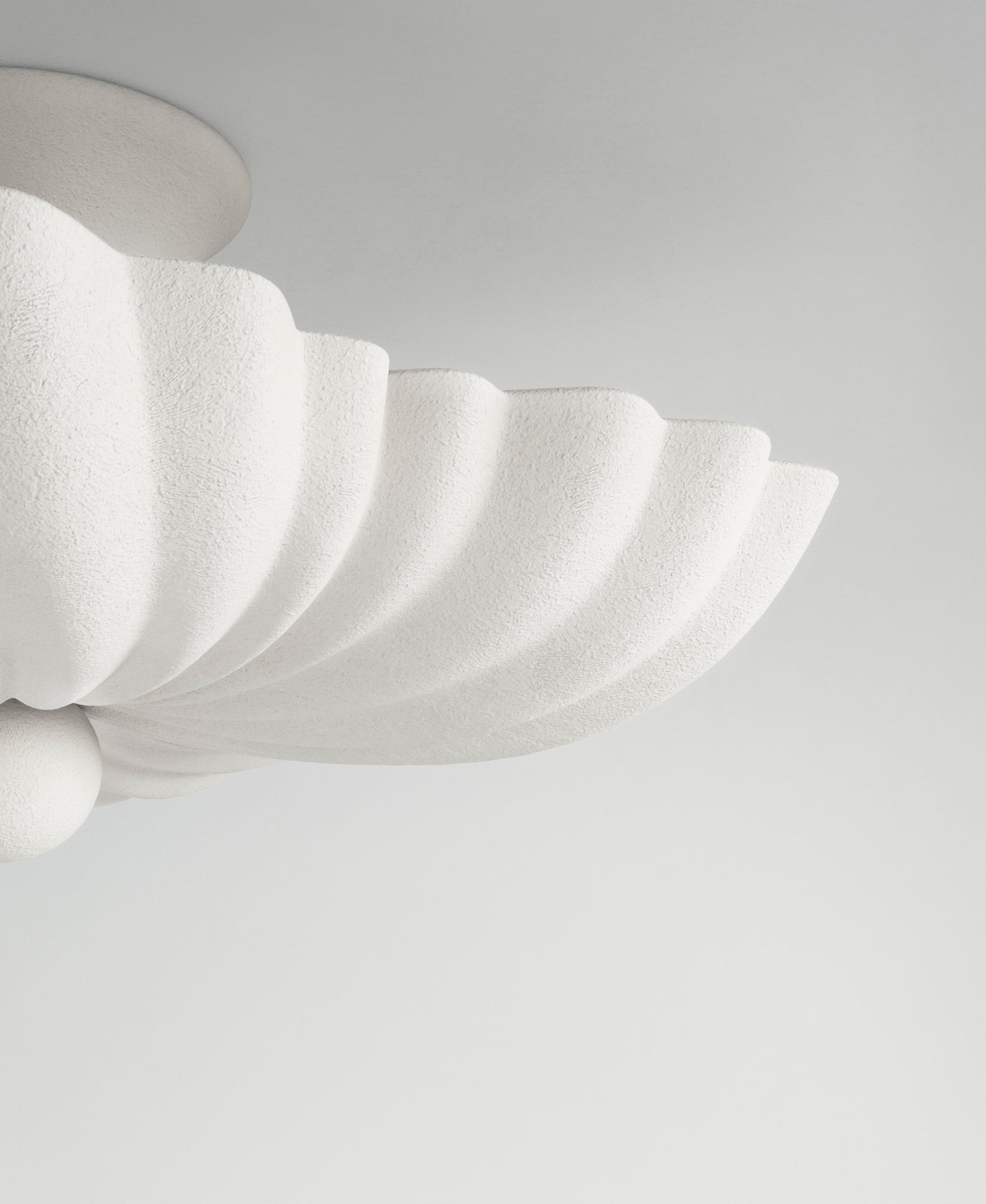 Moreau Hanging Light, close-up of sculpted petals