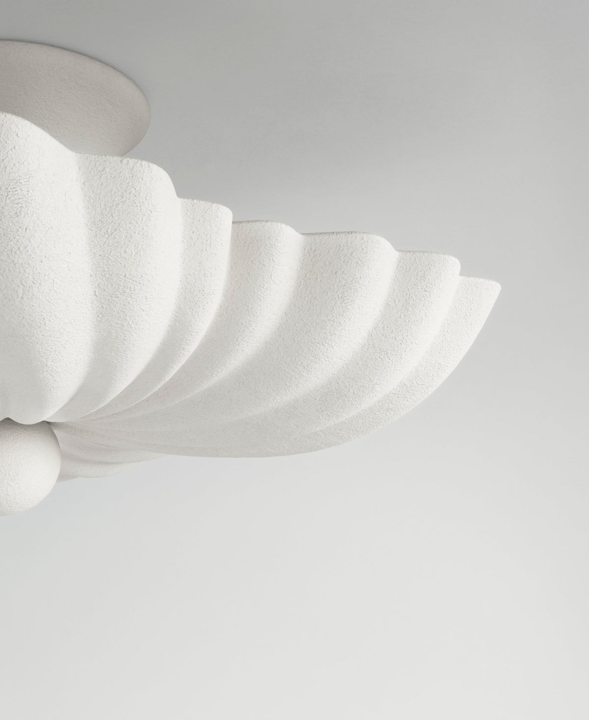 Moreau Hanging Light, close-up of sculpted petals