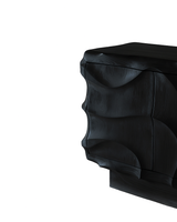 Morpheus Buffet Black, product studio view angle two, black teak