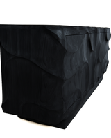 Morpheus Buffet Black, product studio view angle three, black teak