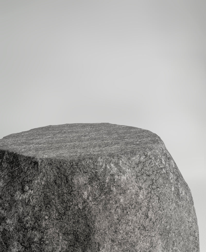River Stool, close-up of carved form detail