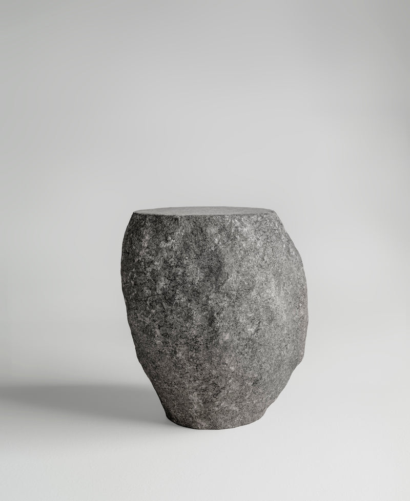 River Stool, close-up of carved timber surface texture
