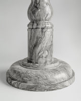 Roman Stool, view from below, sculptural plaster stool