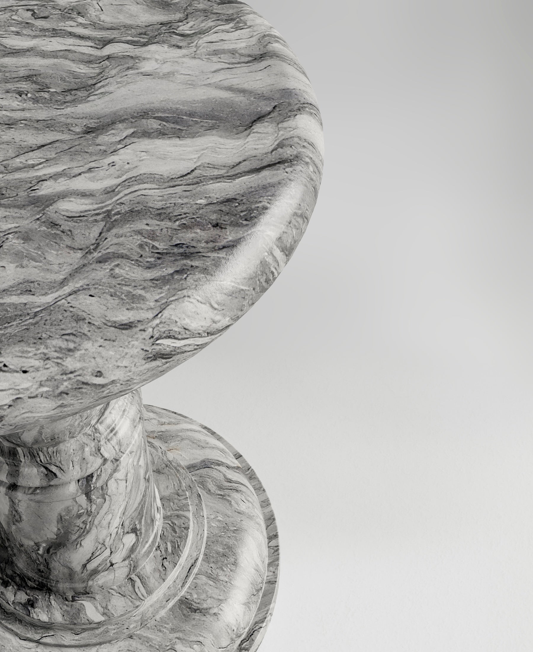 Roman Stool, close-up of textured plaster surface