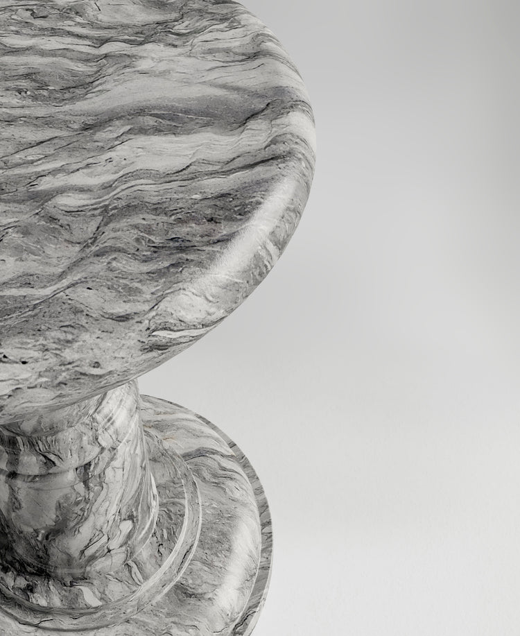 Roman Stool, close-up of textured plaster surface
