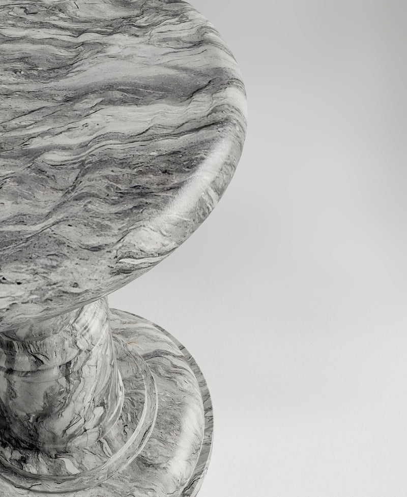 Roman Stool, close-up of textured plaster surface