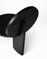 Chair 00, angled view five, black satin teak dining chair