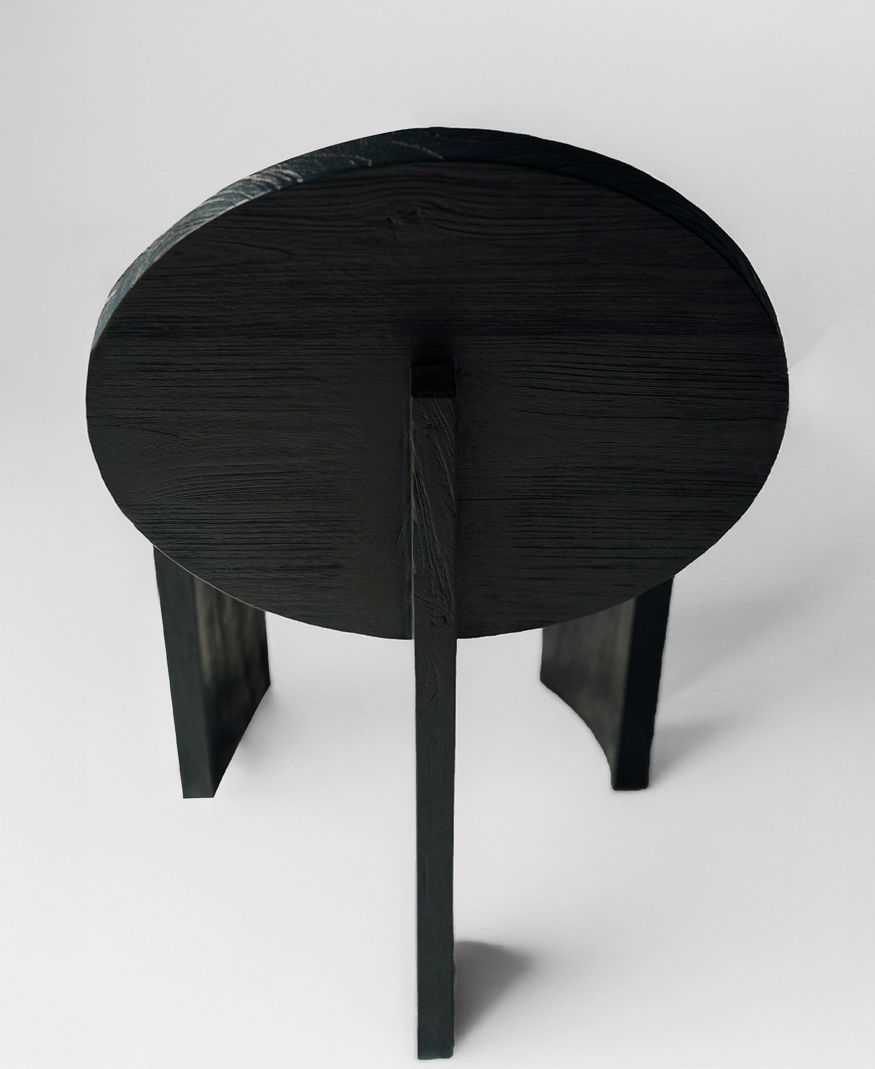 Chair 00, angled view six, black satin teak dining chair