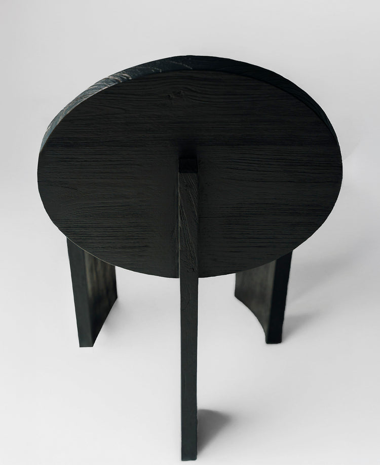 Chair 00, angled view six, black satin teak dining chair