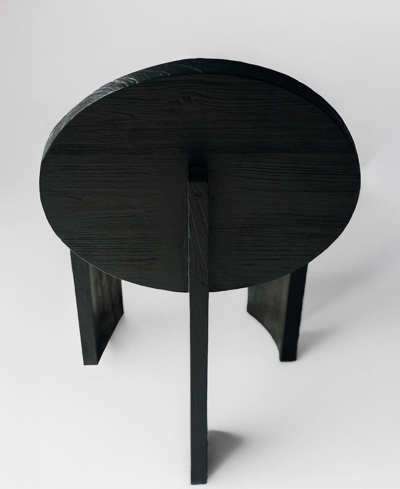 Chair 00, angled view six, black satin teak dining chair
