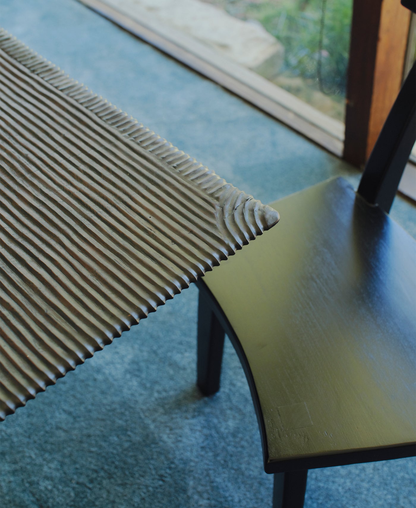 Maui Dining Table, lifestyle interior view one, dark brown teak