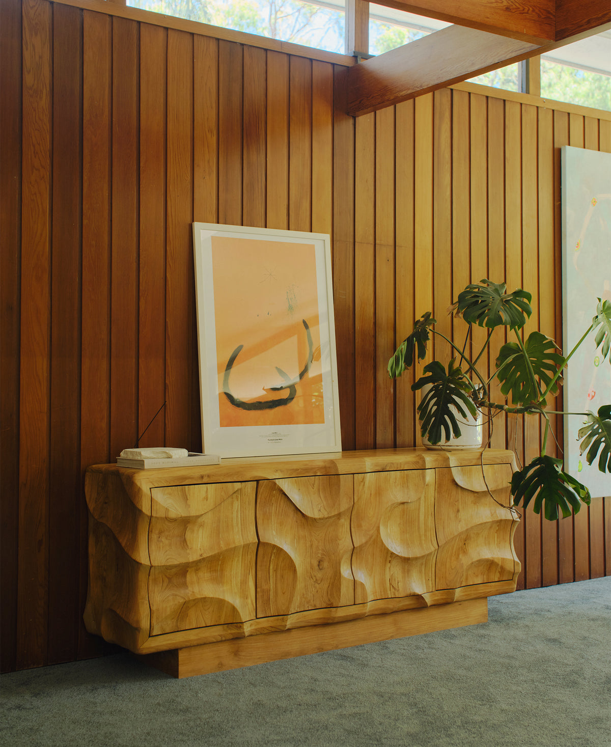 Morpheus Buffet Natural, lifestyle interior view two, natural teak