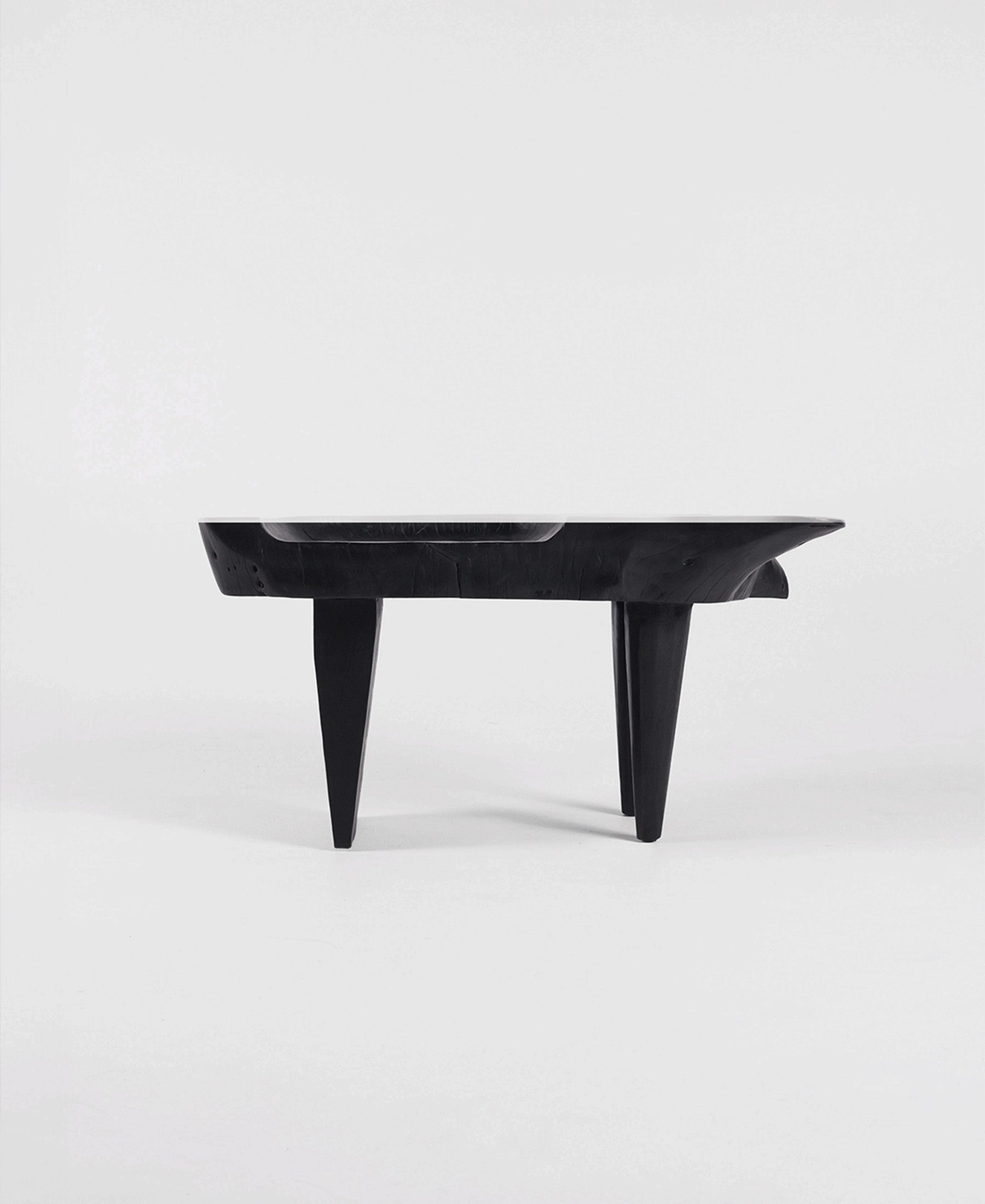 Trunk Seat, angled view, carved timber seat