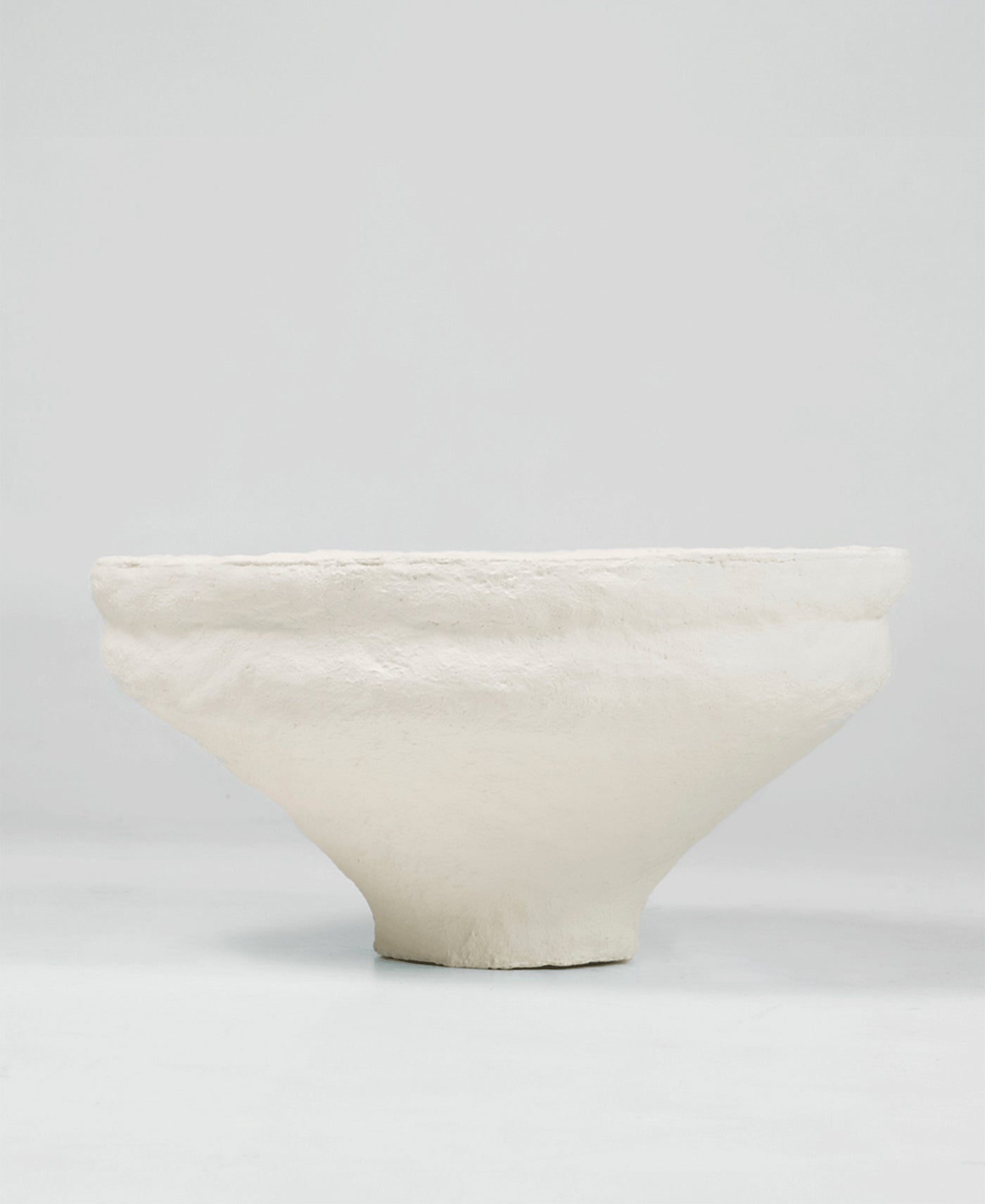 Roman Bowl, top-down view, cast plaster bowl