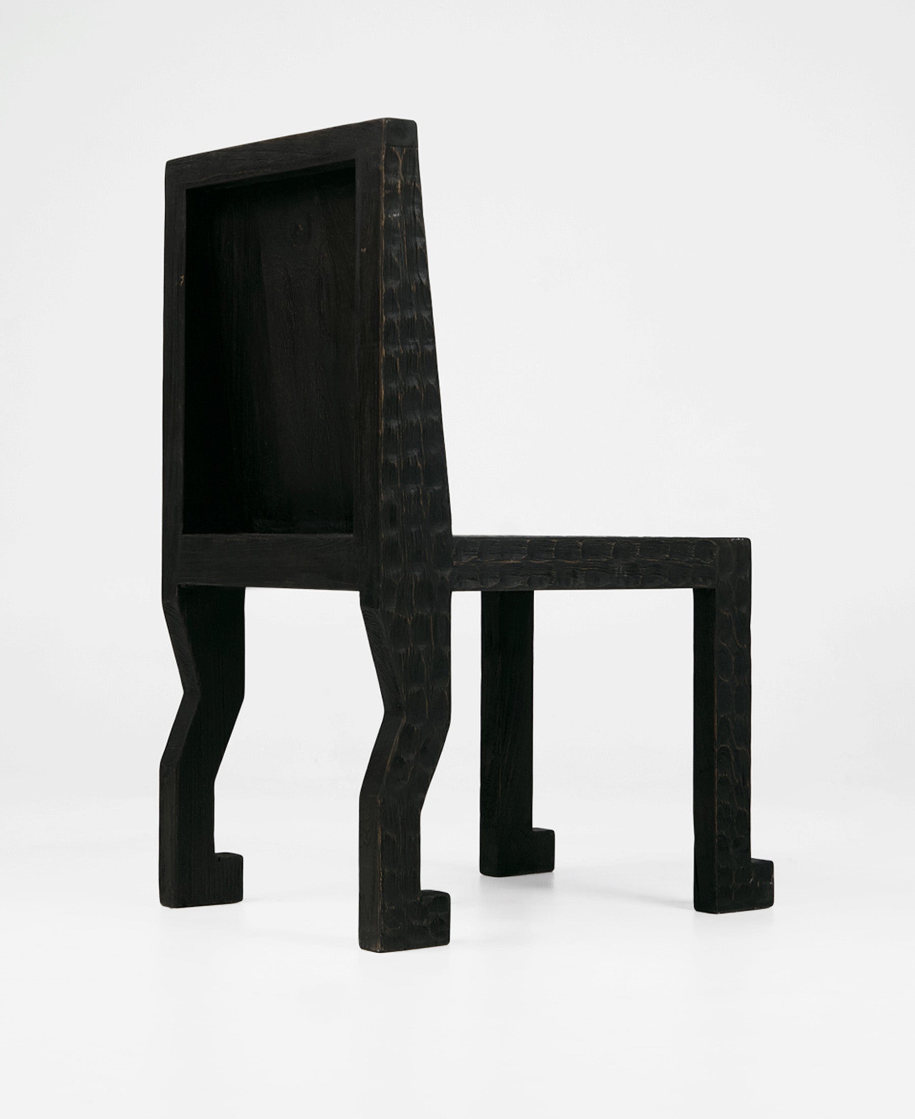 Maui Dining Chair, rear view showing back detail, teak timber