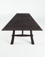 Maui Dining Table, full-length front view, teak timber