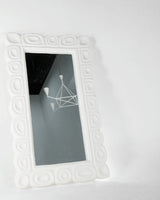 Cocteau Mirror large, front view, carved plaster wall mirror