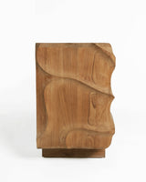 Morpheus Buffet Natural, studio angle view four, natural teak