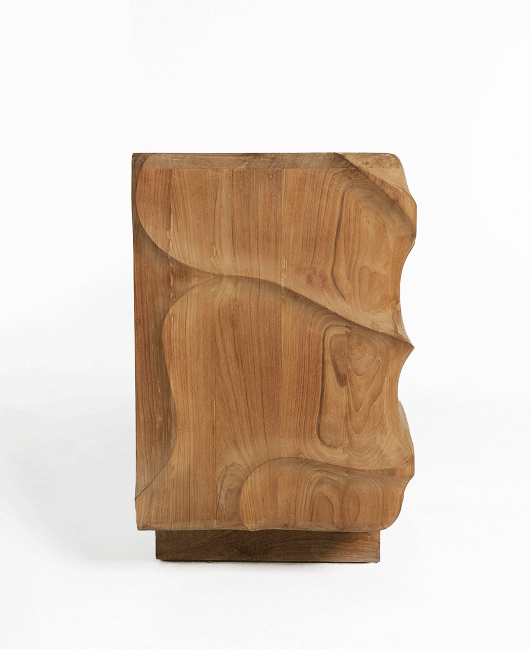Morpheus Buffet Natural, studio angle view four, natural teak
