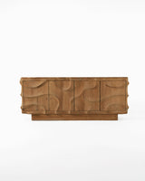 Morpheus Buffet Natural, studio angle view five, natural teak