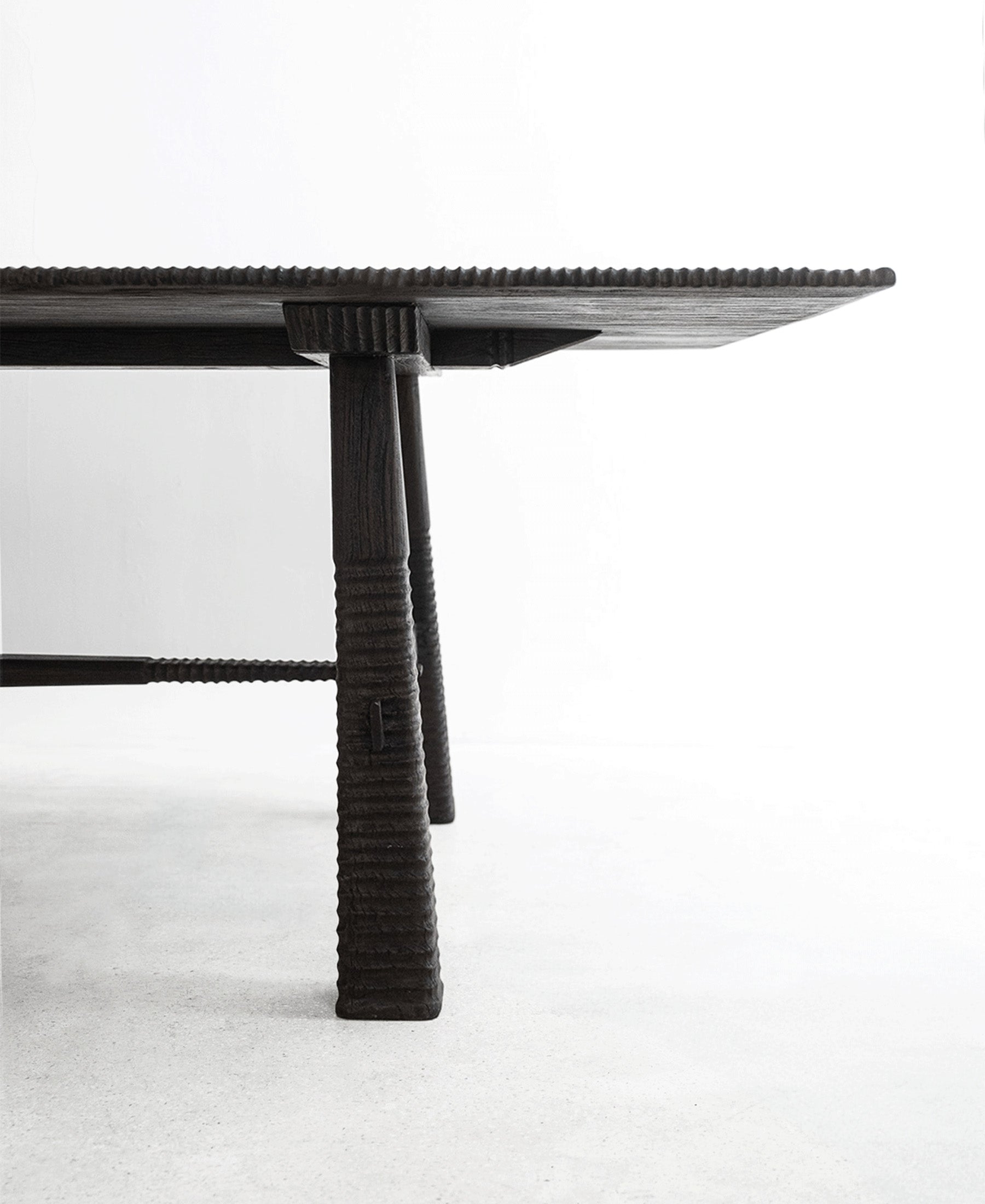 Maui Dining Table, overhead view, teak timber