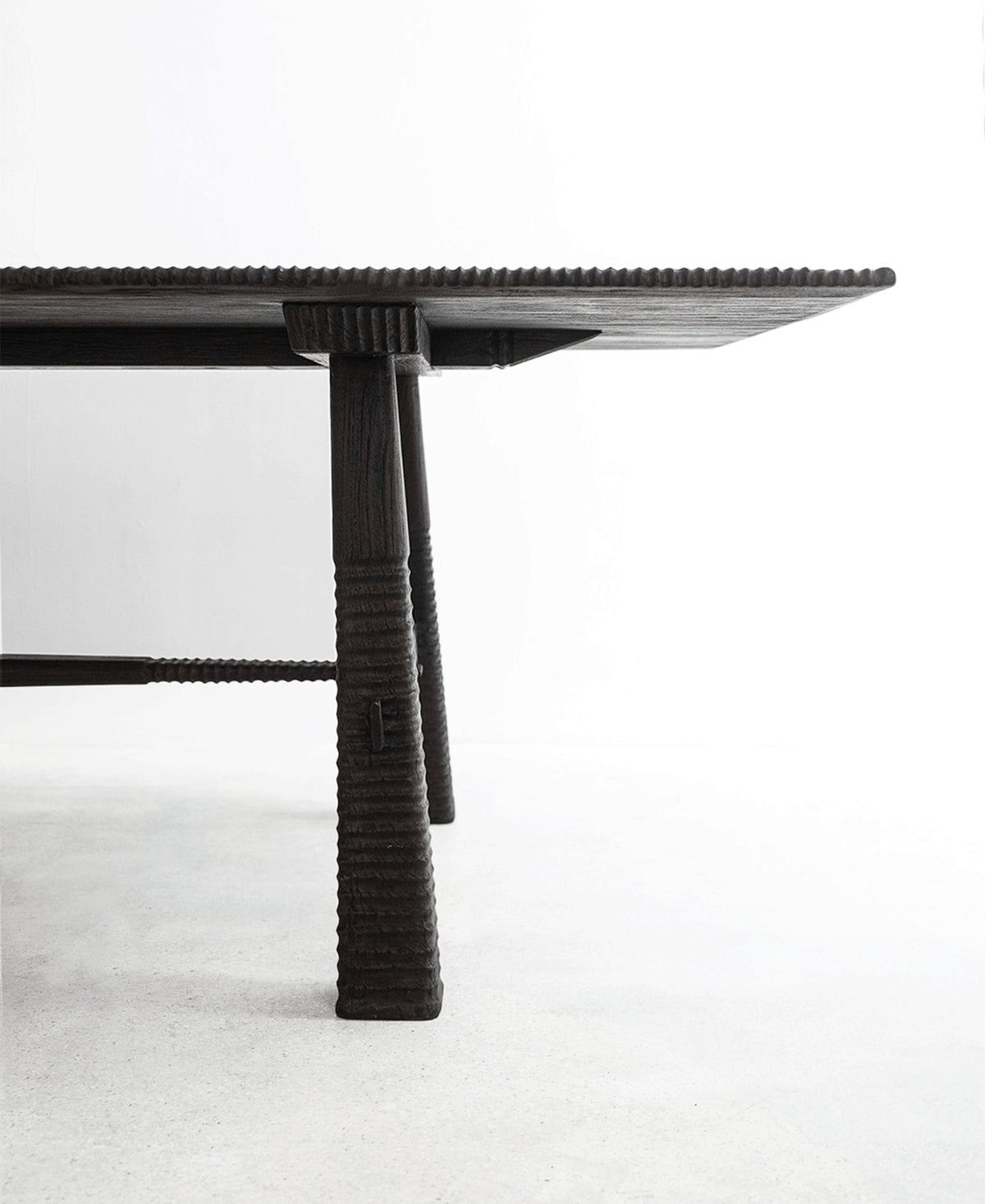 Maui Dining Table, overhead view, teak timber