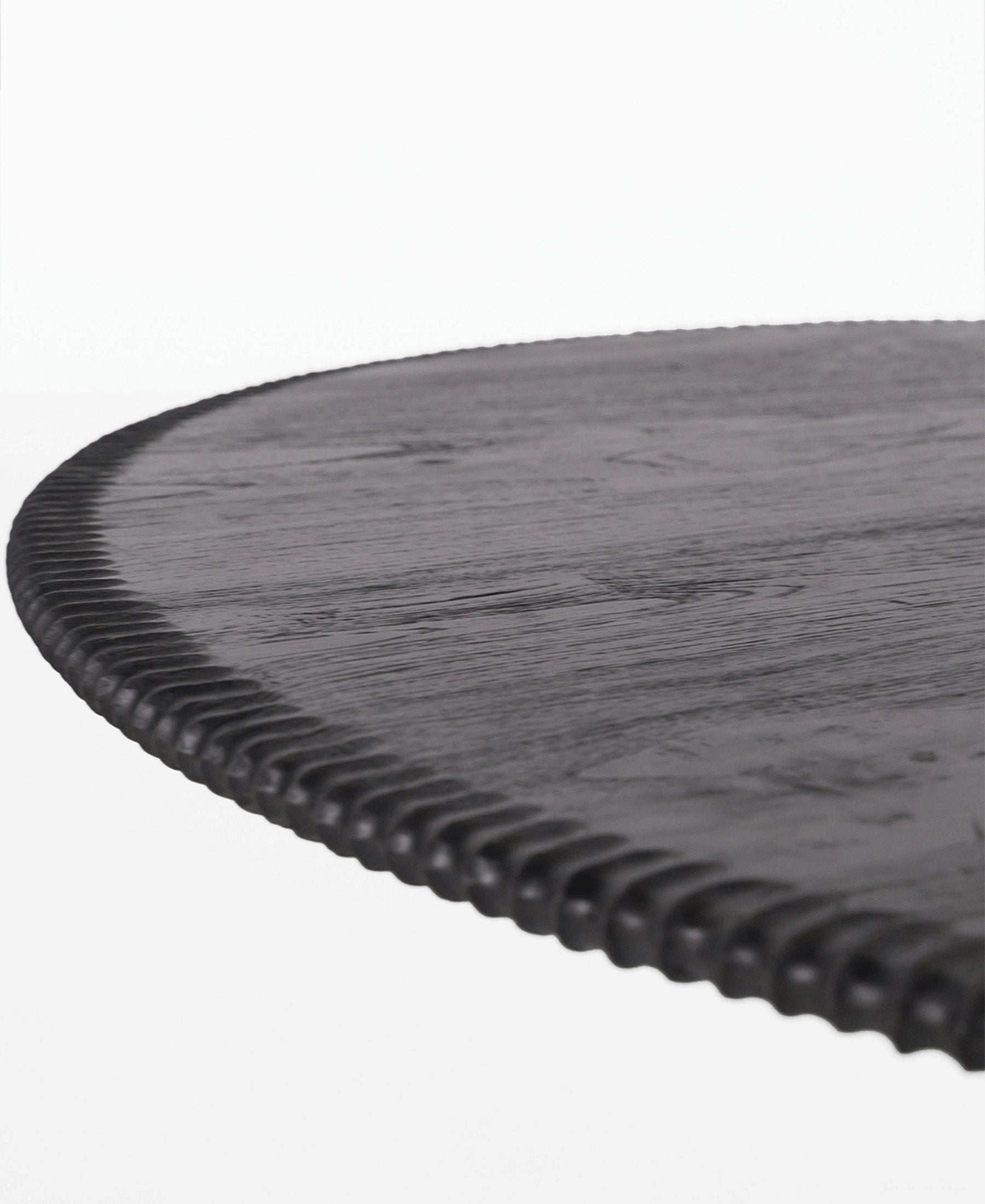 Maui Round Dining Table 1.5m, overhead view, teak timber