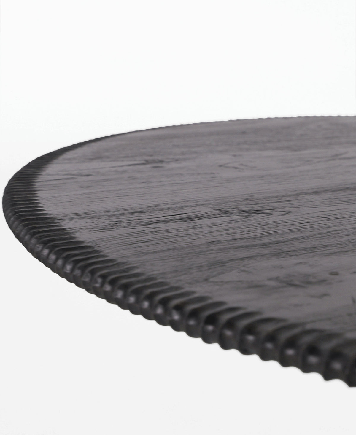 Maui Round Dining Table 1.5m, overhead view, teak timber