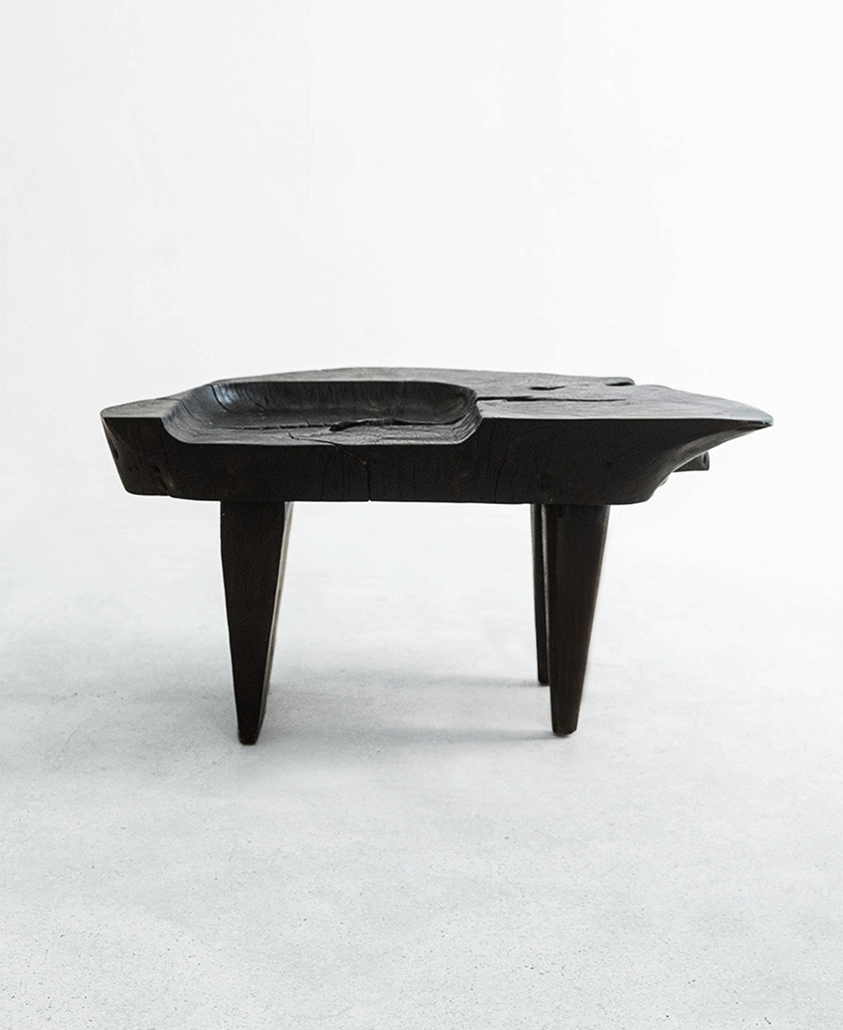 Trunk Seat, front product view, carved timber seat