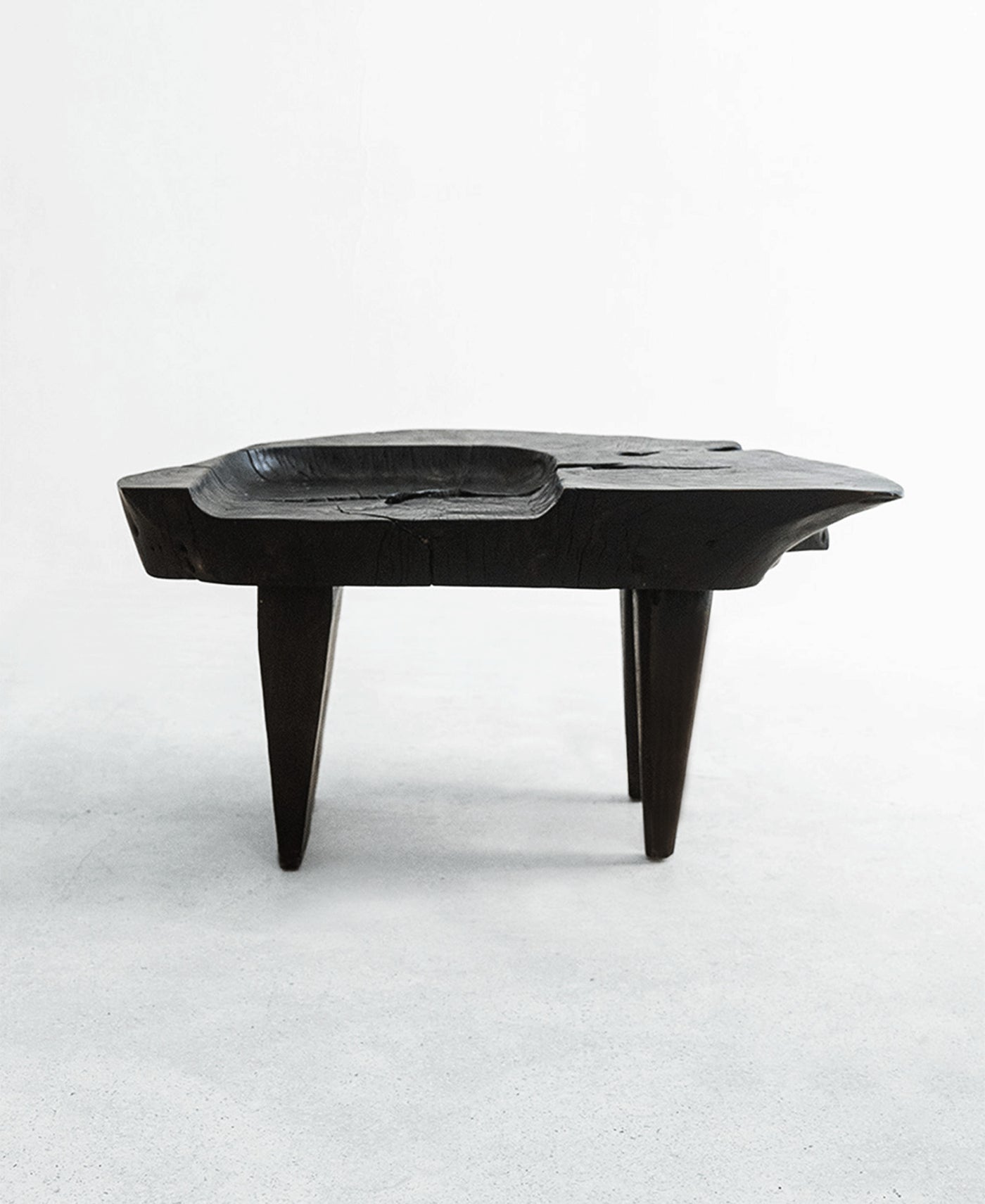 Trunk Seat, front product view, carved timber seat